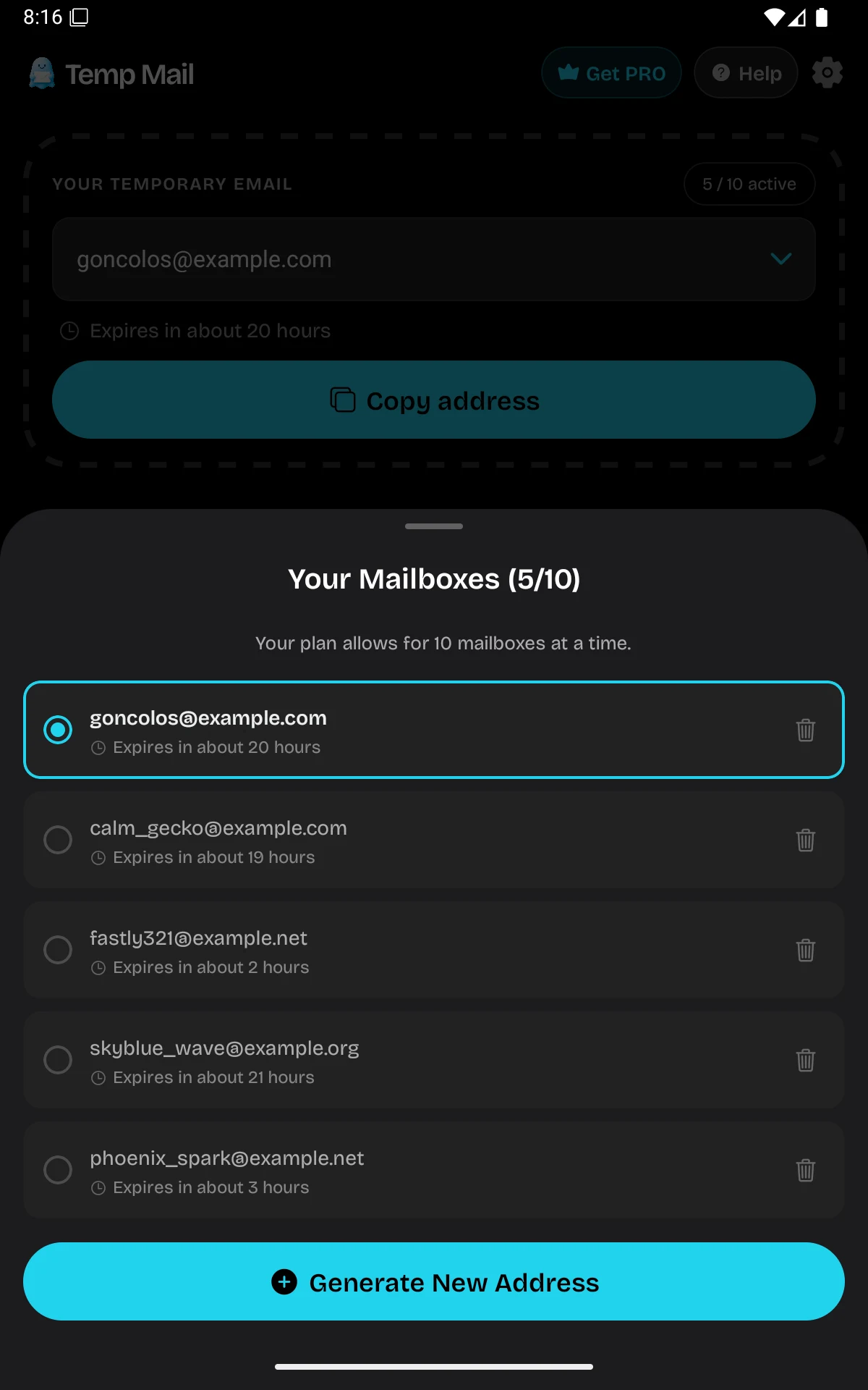 Temp Mail - Temporary Email screenshot